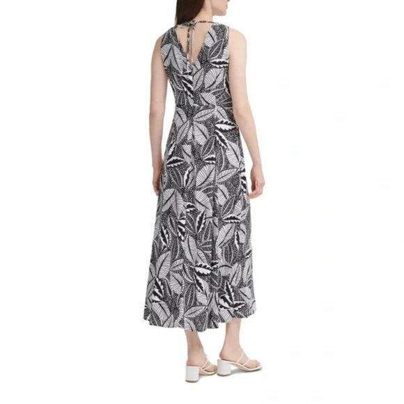Calvin Klein Sleeveless Floral Maxi Dress with Angled Bodice NWT | Size 6 - Picture 2 of 8